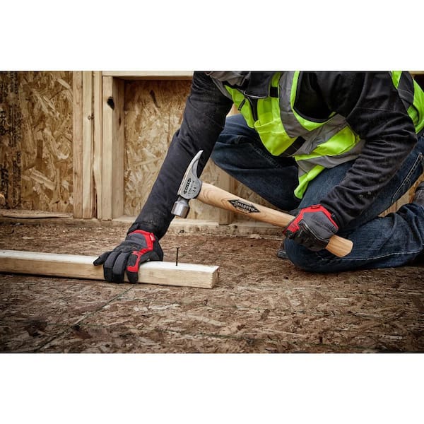 Stiletto - 14 oz. Titanium Milled Face Hammer with 18 in. Curved Hickory Handle