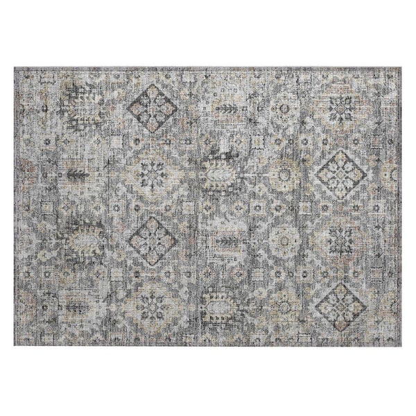 Chantille Machine Washable Indoor/Outdoor Abstract ACN1998 Gray 2 ft. x 3 ft. Accent Rug