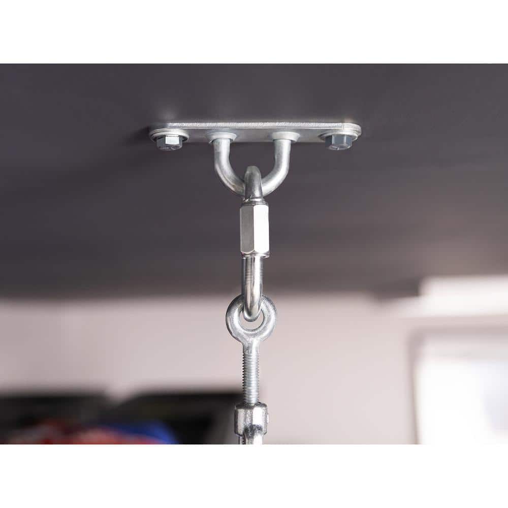 White Steel 4 ft. x 8 ft. Wall Mounted Garage Shelf