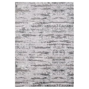 Grey 2 ft. x 3 ft. Polyester Rectangle Area Rug