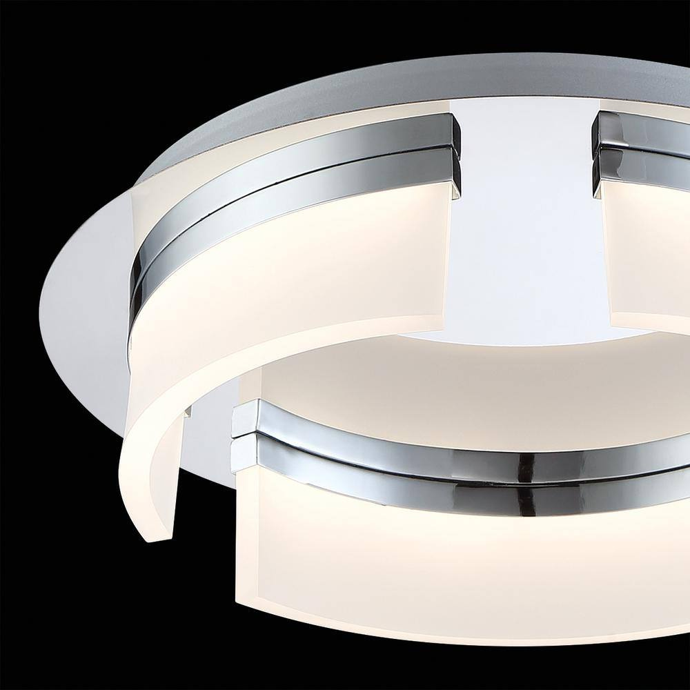 Bria Chrome and Opal Glass LED Flush Mount Light