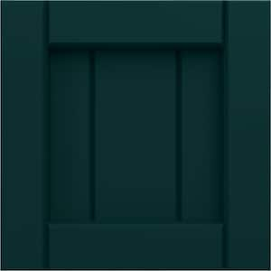 12-in W x 12-in H True Fit PVC Framed Board-n-Batten Shutters Sample, Thermal Green