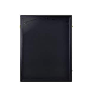 Black 31.5 in. x 23.6 in. Jersey Display Case, Memorabilia Acrylic Shadow Box with and Hanger