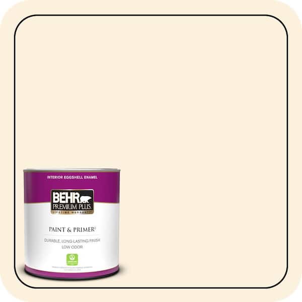 BEHR PREMIUM PLUS 1 qt. #M260-1 String Cheese Eggshell Enamel Low Odor Interior Paint & Primer