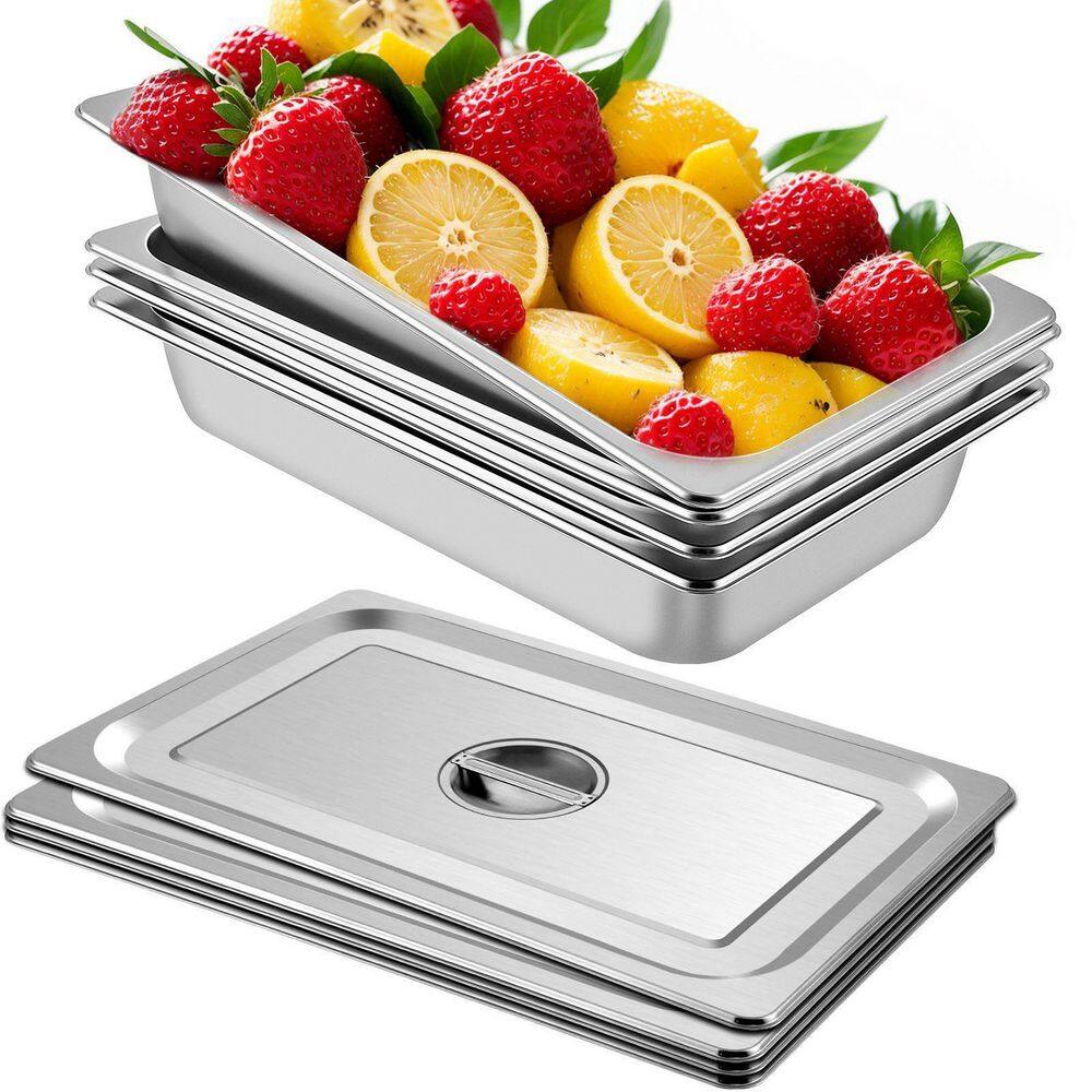 4 Pack Full Size Deep Steam Stainless Steel Table Pots/Pans 20.9 x 12.8 x 3.9 Inch price history on PriceWatchPro