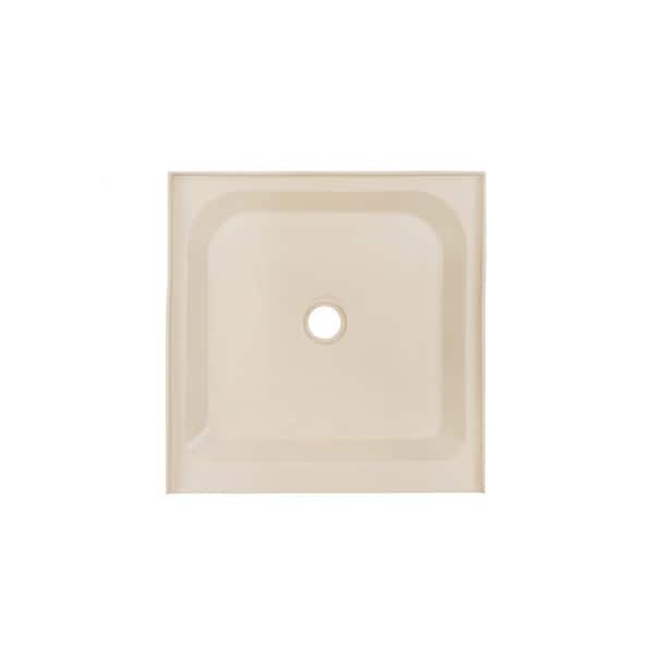 Swiss Madison Voltaire 36 in. L x 36 in. W Alcove Shower Pan Base with Center Drain in Biscuit