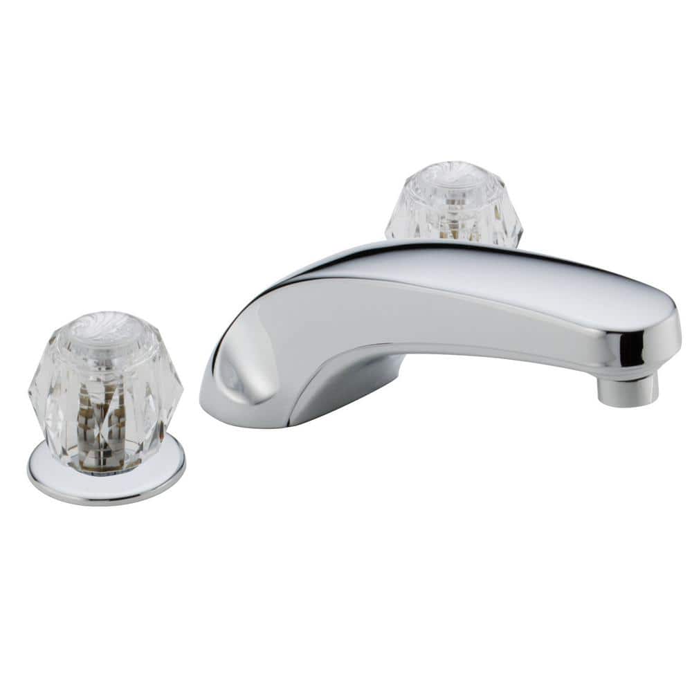 Classic Chrome Widespread Deck Mounted Tub Faucet