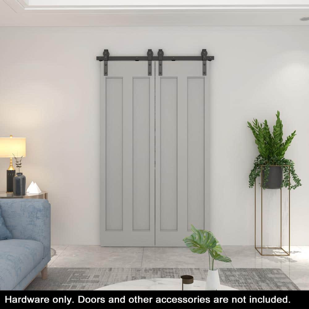 Matte Black Steel Folding Bi-Fold Door Hardware Kit