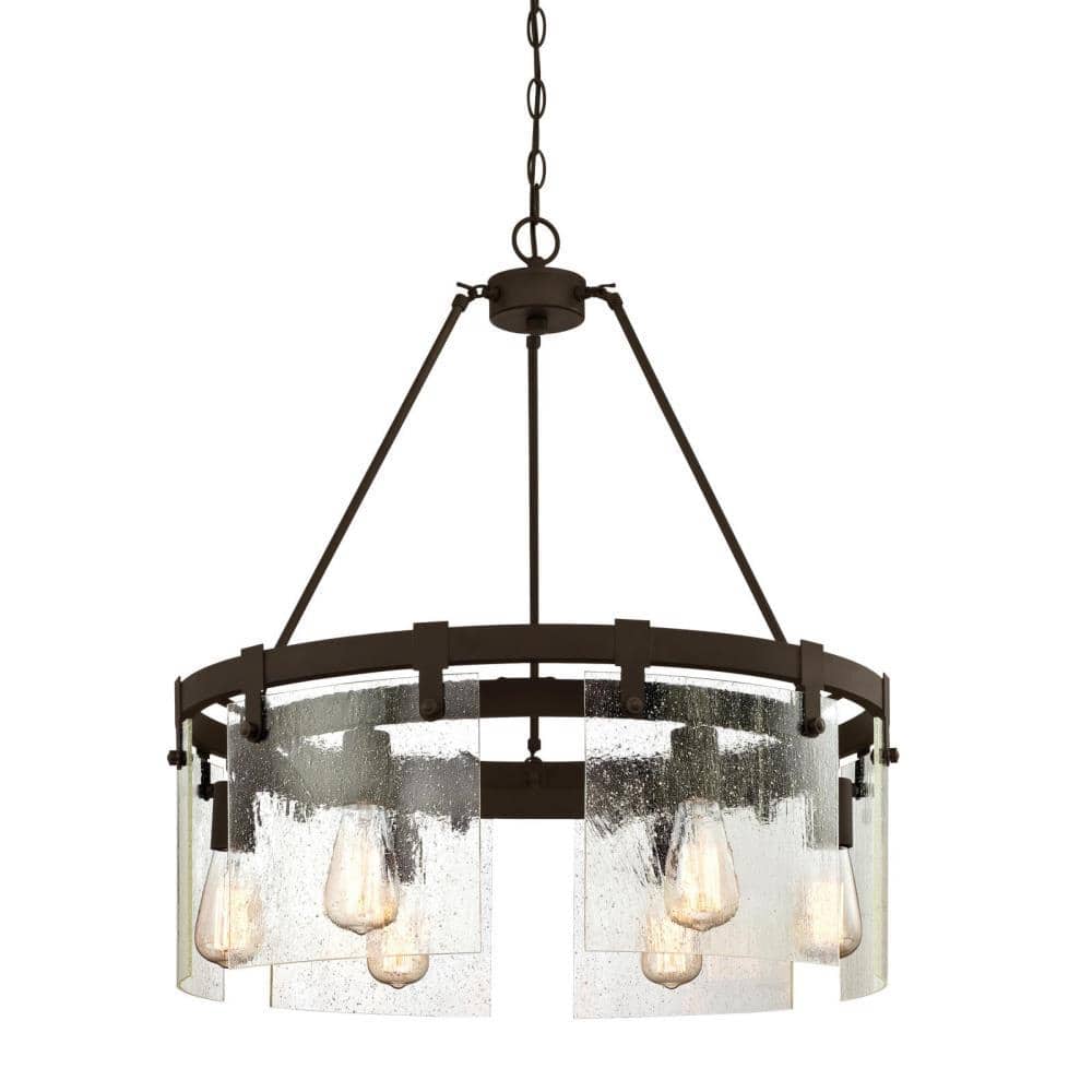 Westinghouse Burnell 6Light Oil Rubbed Bronze Chandelier with Clear