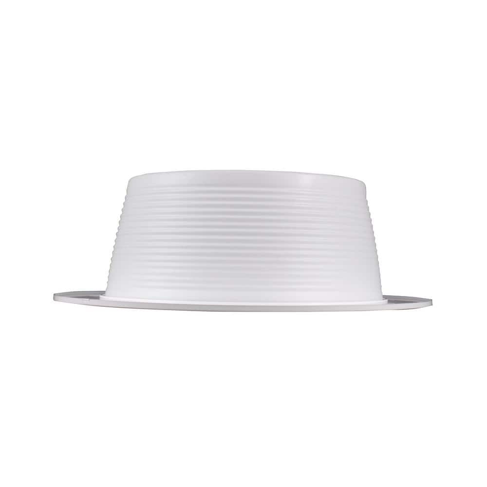 White Aluminum 6-Inch Recessed Ceiling Light Trim