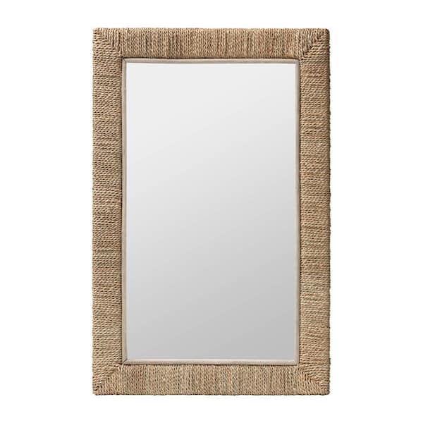 Geralyn 22 in. W x 32.3 in. H Rectangle Natural Seagrass Mirror