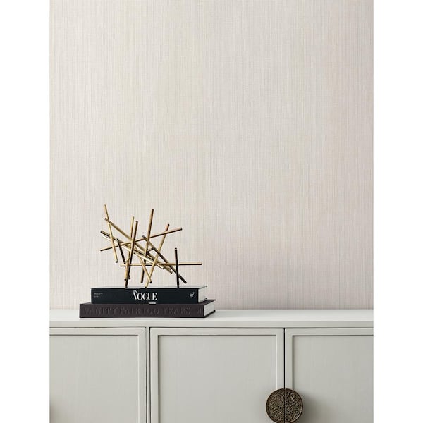 Beige Linen Paloma Texture Abstract Vinyl Non-Pasted Wallpaper Roll