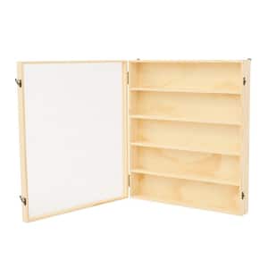 19 in. x 22 in. Rectangular Wood Decorative Stand 5-tier Model Display Case Display Cabinet