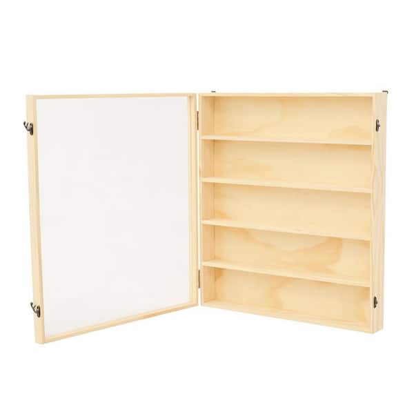 YIYIBYUS 19 in. x 22 in. Rectangular Wood Decorative Stand 5-tier Model Display Case Display Cabinet