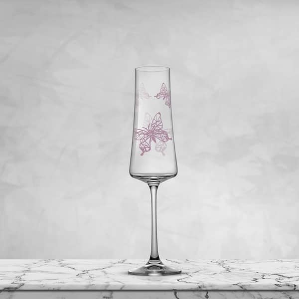Printed Plastic Stemless Champagne Flutes (10 Oz., Screen Print