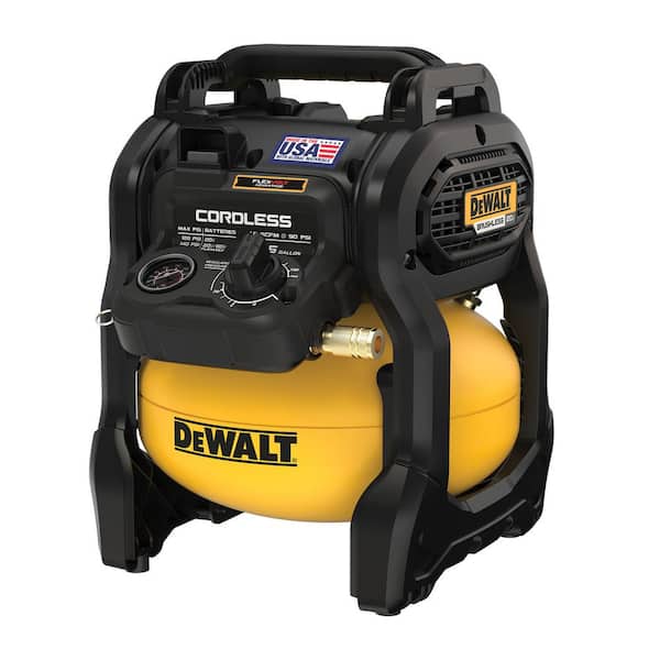 DEWALT - 2.5 Gal. 140 psi Portable 20V Cordless Air Compressor with FLEXVOLT 20V/60V MAX Lithium-Ion 6 Ah Battery