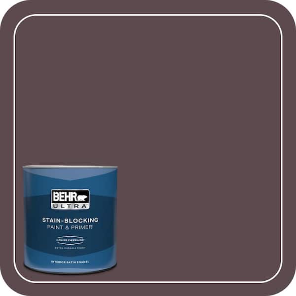 BEHR ULTRA 1 qt. #100F-7 Deep Aubergine Extra Durable Satin Enamel Interior Paint & Primer