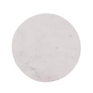 8 in. Minimalist Round Marble Charcuterie or Cutting Board in White