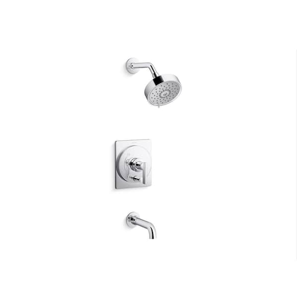 KOHLER Castia By Studio McGee Rite-Temp Bath And Shower Trim Kit 1.75 GPM in Polished Chrome