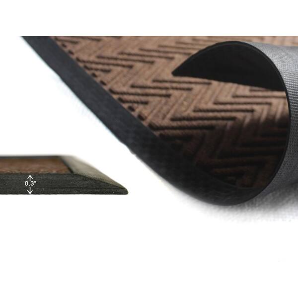Zigzag Geo Print Brown 30in. x 18in. Door Mat