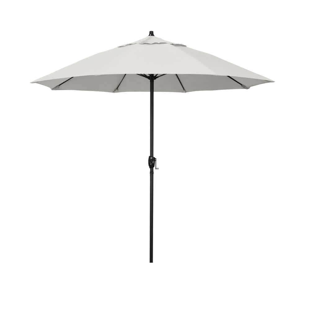 7.5 ft. Black Aluminum Market Patio Umbrella Fiberglass Ribs and Auto Tilt in Canvas Pacifica price history on PriceWatchPro