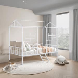 Jason White House Design Twin Loft Bed with Gable Roof Frame