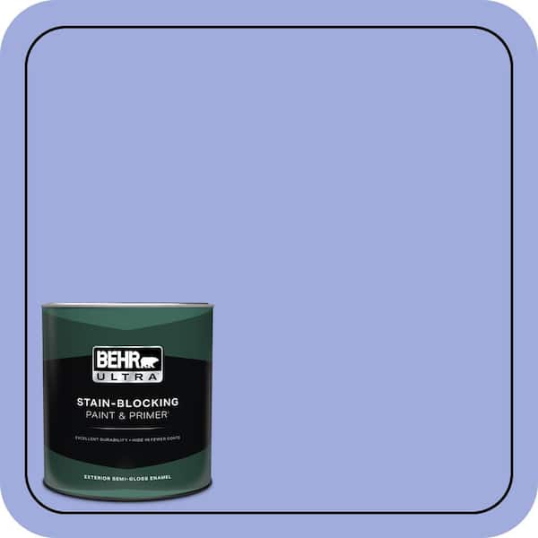 BEHR ULTRA 1 qt. #P540-4 Lavender Sky Semi-Gloss Enamel Exterior Paint & Primer