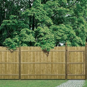 6 ft. H x 8 ft. W Pressure-Treated 4 in. Dog-Ear Fence Panel