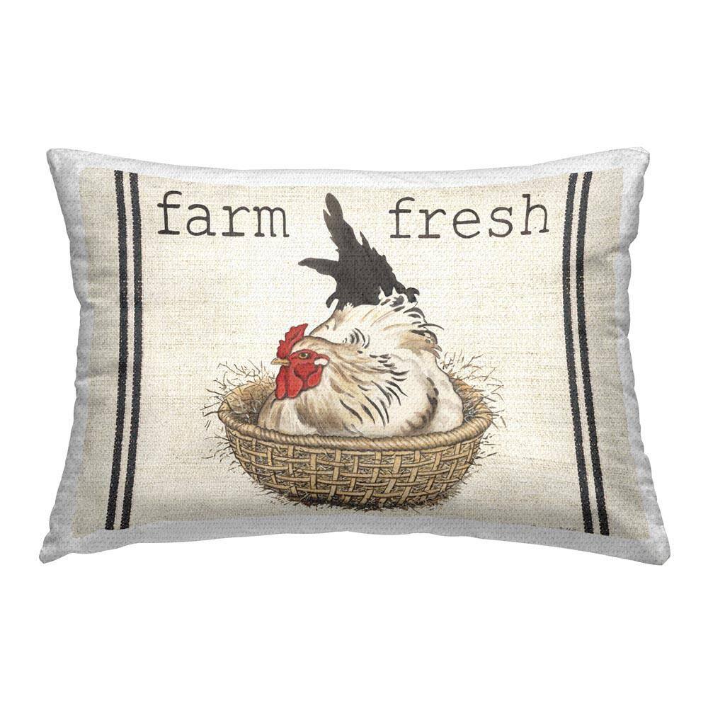 Farm Hen in Basket Outdoor Printed Throw Pillow by Gwendolyn Babbitt Holstein price history on PriceWatchPro