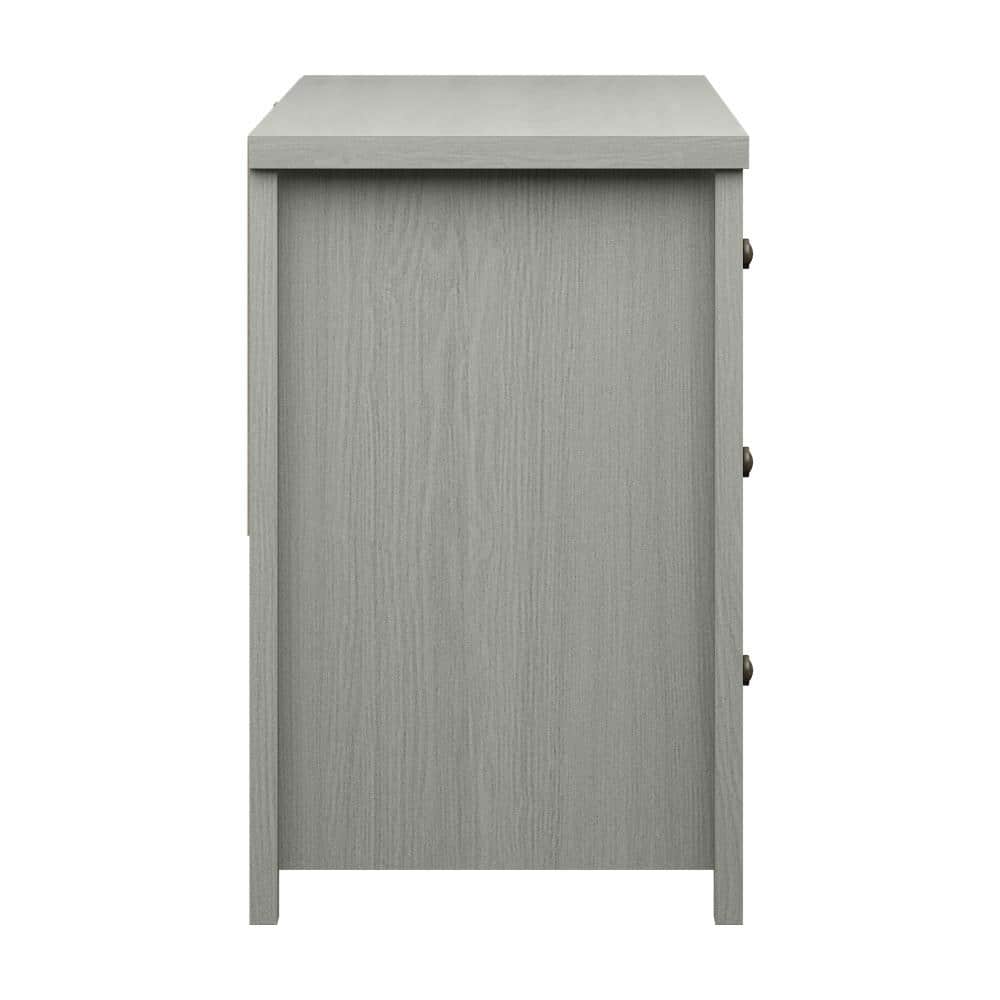Rustic Gray Coastal Farmhouse 6-Drawer Wood Dresser