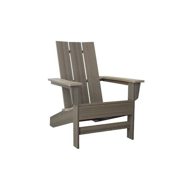 Unbranded Aria Coastal Gray Recycled Plastic Modern Adirondack Chair (2-Pack)
