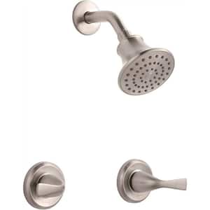 Sanibel 2-Handle 1- -Spray Shower Faucet in Brushed Nickel (Valve Included)