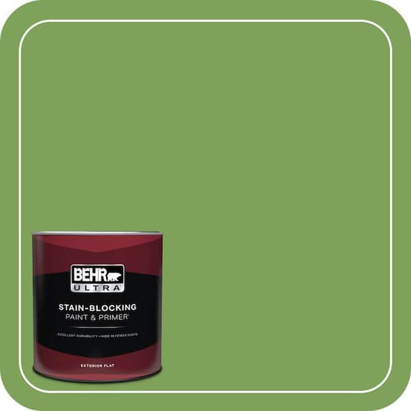 BEHR ULTRA 1 qt. #P380-6 Springview Green Flat Exterior Paint & Primer