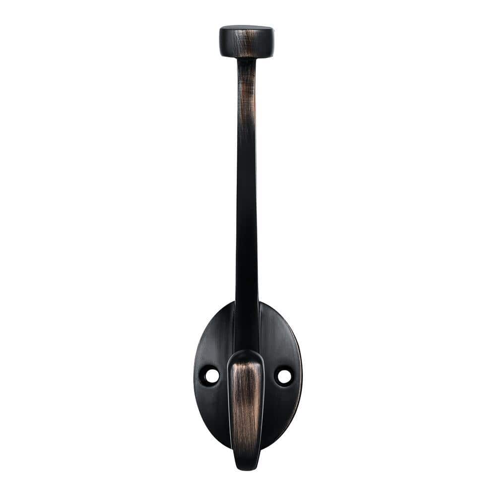 5-5/8 in. Oil Rubbed Bronze Pilltop Wall Hooks (6-pack)