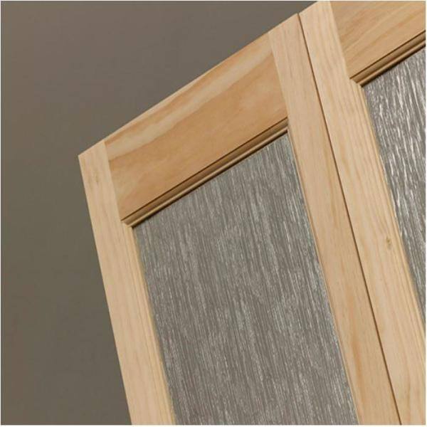 Aspen Unfinished Pine Half Glass Bifold Door 30" x 80"
