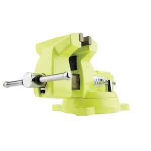 6 in. Mechanics High Visibility Safety Vise with Swivel Base, 4-2/16 in. Throat Depth