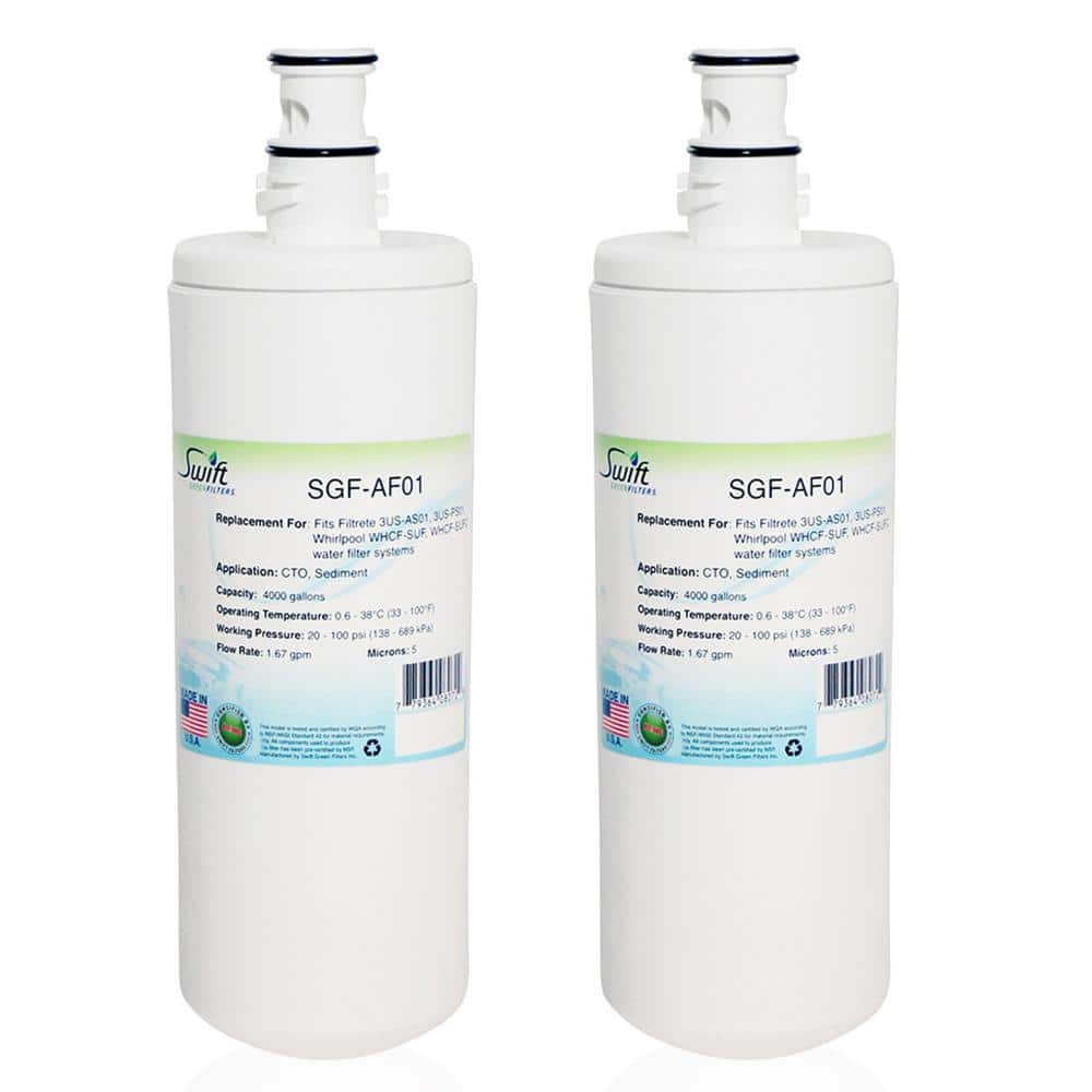 SGF-AF01 Replacement Commercial Water Filter Cartridge for 3US-AF01,3US-AS01,3US-PS01, WHCF-SUF, (2-Pack) price history on PriceWatchPro
