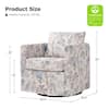 JAYDEN CREATION Benjamin Bird Modern Slipcovered Upholstered Swivel Chair CHMJ0932-BRD