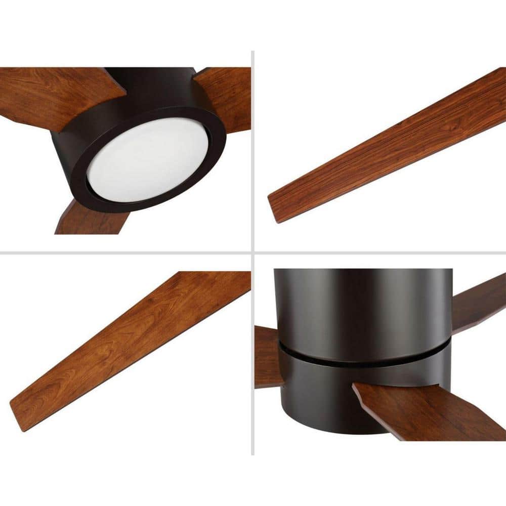 Braden Architectural Bronze 56" Low Profile Ceiling Fan with LED & Remote