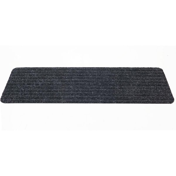 Stair Treads Collection Charcoal Black 8 Inch x 30 Inch Indoor Skid Slip Resistant Carpet Stair Treads Set of 15