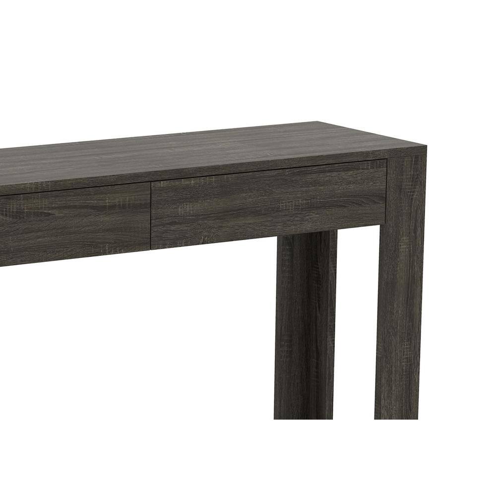 Modern 40"L Dark Grey MDF Console Table with 2 Drawers