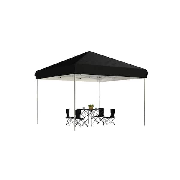 homfan 10 ft. x 10 ft. Patio Umbrella Instant Portable Shelter for Patio, Outdoor Activities, black