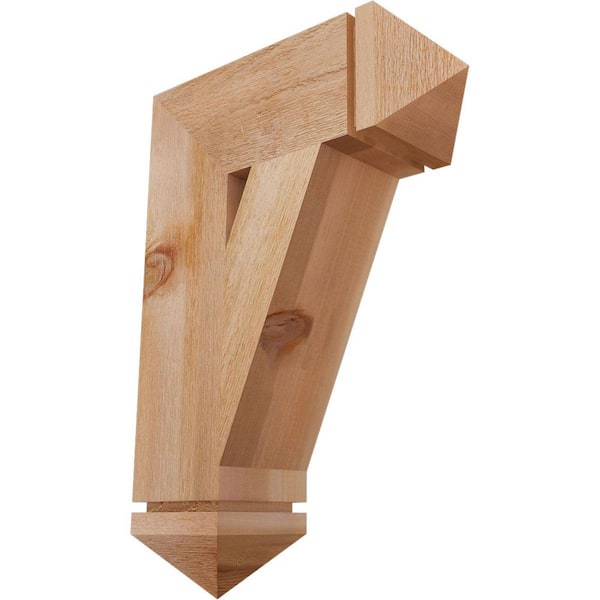 Ekena Millwork 6 in. x 26 in. x 18 in. Western Red Cedar Traditional Arts and Crafts Rough Sawn