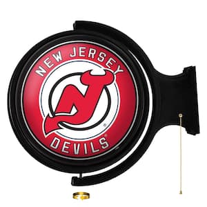 New Jersey Devils: Original "Pub Style" Round Lighted Rotating Wall Sign 21"L x 23"W x 5"H