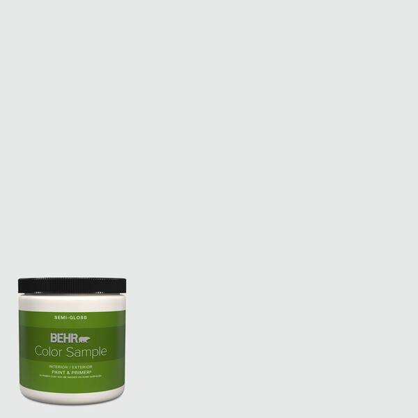 BEHR PREMIUM PLUS 8 oz. PRW10 Swirling Water SemiGloss Interior/Exterior Paint & Primer Color