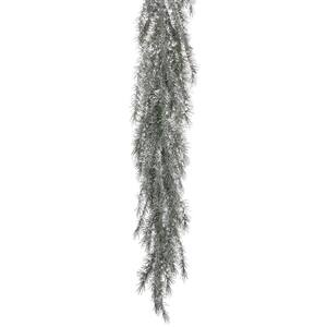 6.75 ft. White Pine Weeping With Snow Unlit Artificial Christmas Garland
