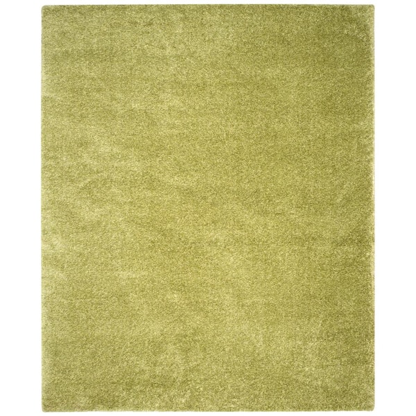 SAFAVIEH Charlotte Shag Green 8 ft. x 10 ft. Solid Area Rug