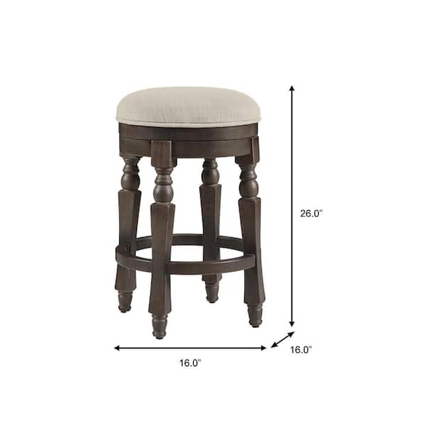 Hillburn Smoke Brown Backless Swivel Counter Stool