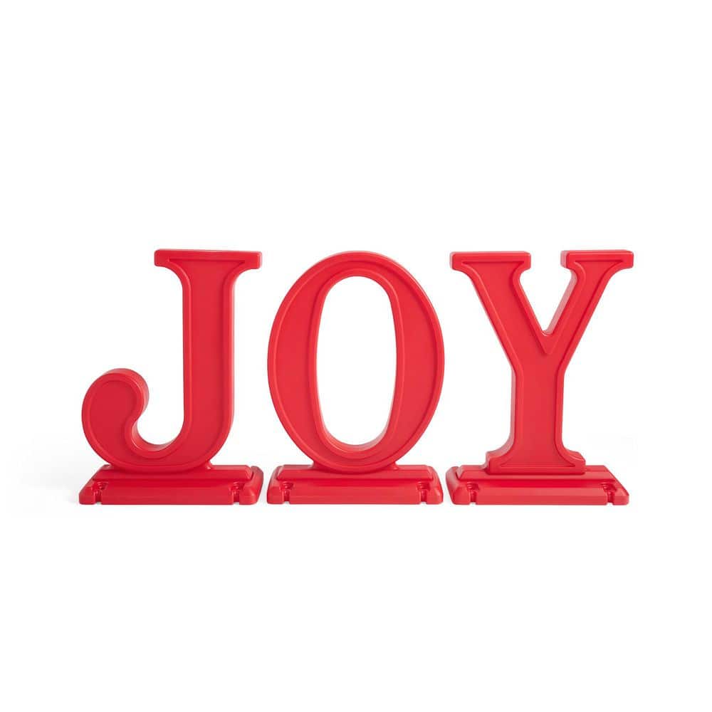 Large Red Plastic JOY Letters Christmas Outdoor Yard Decor, 3-Piece Set price history on PriceWatchPro
