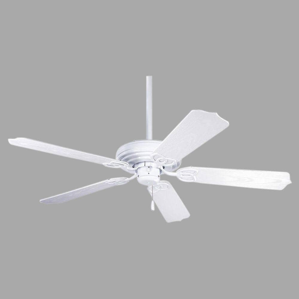 AirPro 52" White Outdoor Ceiling Fan with Lighting and Remote